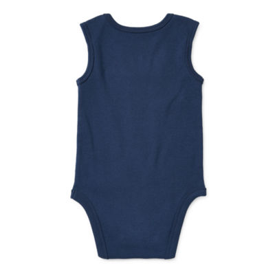 Okie Dokie Baby Boys Crew Neck Sleeveless Bodysuit