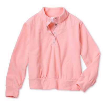 Xersion Little & Big Girls Moisture Wicking Microfleece Long Sleeve Quarter-Zip Pullover