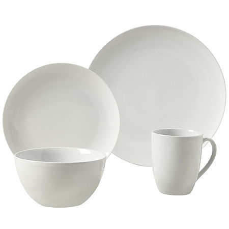 Tabletops Unlimited Coupe Adams 16-pc. Ceramic Dinnerware Set, One Size, White