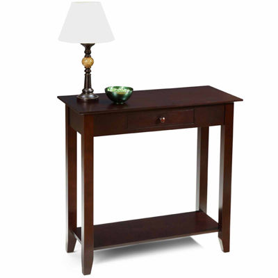 American Heritage 1 Drawer Hall Table with Shelf