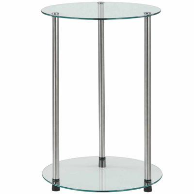 Donovan 2Tier Round Glass End Table JCPenney