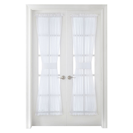 Home Expressions Lisette Sheer Single Rod Pocket Door Panel Curtain