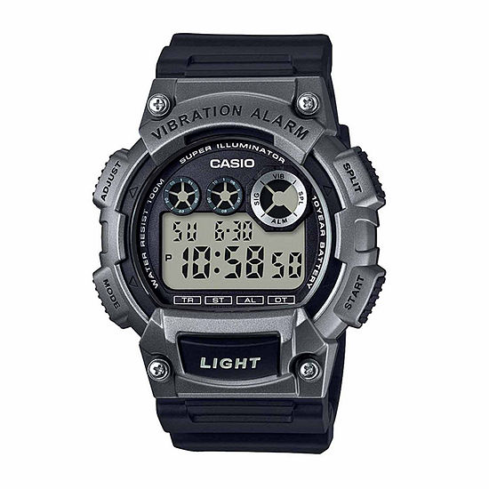 Casio Mens Digital Black Strap Watch W735h-1a3vos
