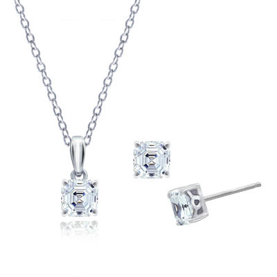 DiamonArt® Cubic Zirconia Sterling Silver 3-pc. Jewelry Set