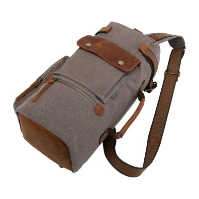 TSD Brand Hill Side Sling Bag Convertible Backpack, Color: Olive