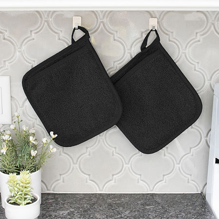 Ritz Pocket Mitt 2-pc. Pot Holder Set, One Size, Black