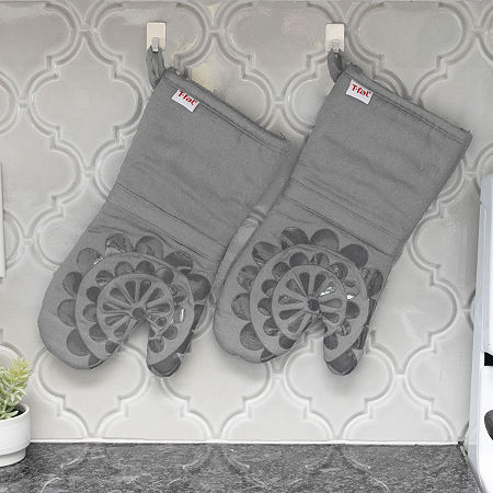 T-Fal Silicone 2-pc. Oven Mitt Set, One Size, Gray