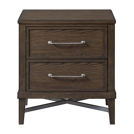 The Zion Bedroom Collection 2-Drawer Nightstand, One Size, Brown