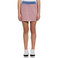 PGA TOUR Womens Midi A-Line Skirt, Small, Orange