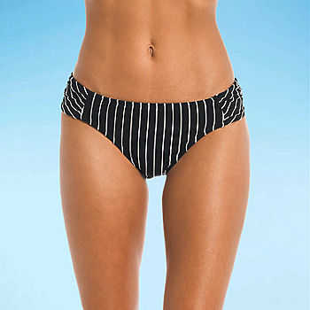 Mynah Womens Hipster Bikini Swimsuit Bottom, Color: Black Stripe