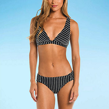 Mynah Bralette Bikini Swimsuit Top, Color: Black Stripe - JCPenney