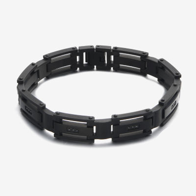 Mens Stainless Steel 8 1/2 Inch Link Bracelet