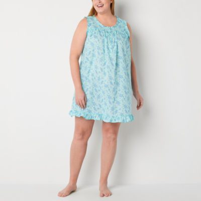 Adonna Womens Plus Sleeveless Crew Neck Nightgown JCPenney