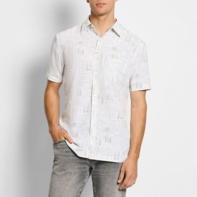 Van Heusen Mens Regular Fit Short Sleeve Button-Down Shirt