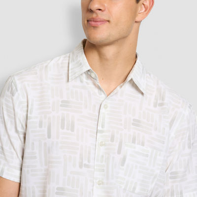 Van Heusen Mens Regular Fit Short Sleeve Button-Down Shirt