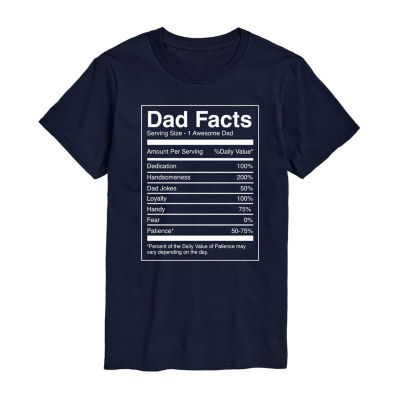 Mens Short Sleeve Dad Facts Graphic T-Shirt