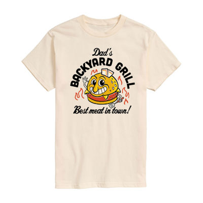 Mens Short Sleeve Dad's Backyard Grill Graphic T-Shirt