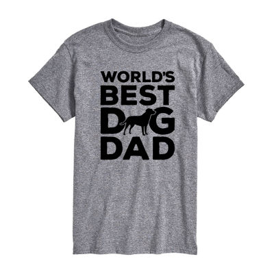 Mens Short Sleeve World's Best Dog Dad Graphic T-Shirt