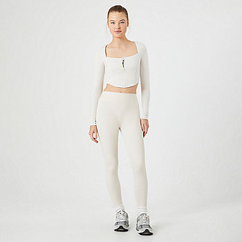 Forever 21 Women's Active High-Rise Leggings in Birch Small