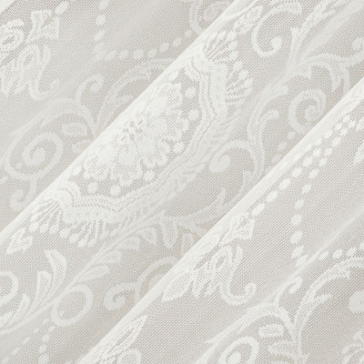 No 918 Nina Lace Rod Pocket Sheer Set of 2 Curtain Panels