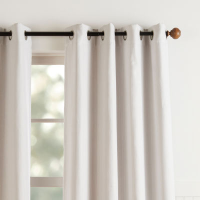 Martha Stewart Reed Grommet Top Blackout Single Curtain Panel
