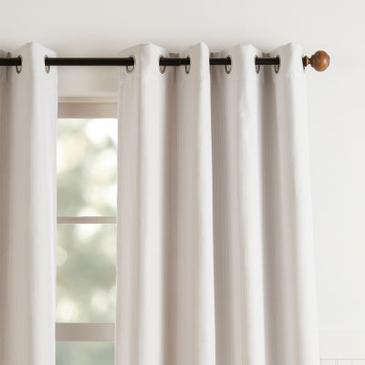 Martha Stewart Reed Blackout Grommet Top Single Curtain Panel