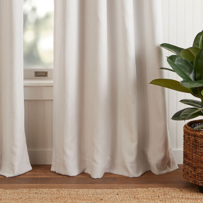 Martha Stewart Reed Grommet Top Blackout Single Curtain Panel