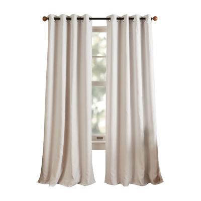 Martha Stewart Reed Blackout Grommet Top Single Curtain Panel