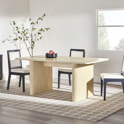 Rectangular Wood-Top Dining Table