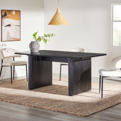 Walker Edison Rectangular Wood-Top Dining Table