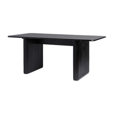Walker Edison Rectangular Wood-Top Dining Table