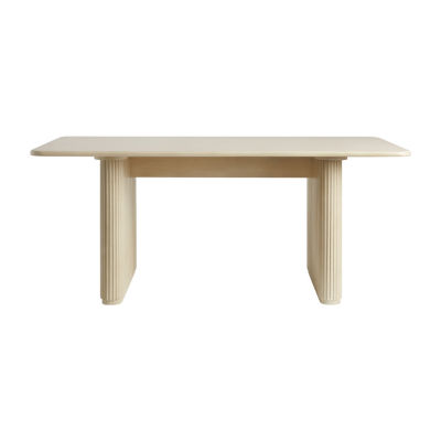 Rectangular Wood-Top Dining Table