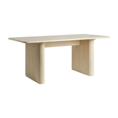 Rectangular Wood-Top Dining Table