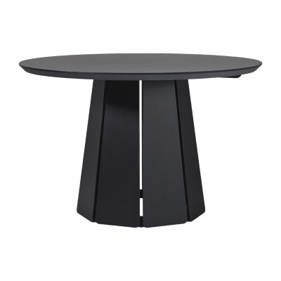 Round Wood-Top Dining Table