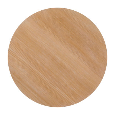 Walker Edison Round Wood-Top Dining Table