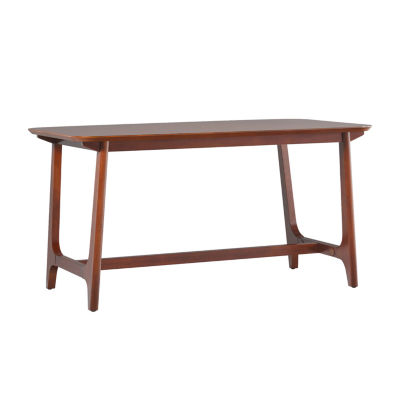 Walker Edison Rectangular Wood-Top Dining Table