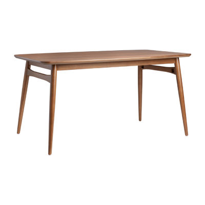 Rectangular Wood-Top Dining Table