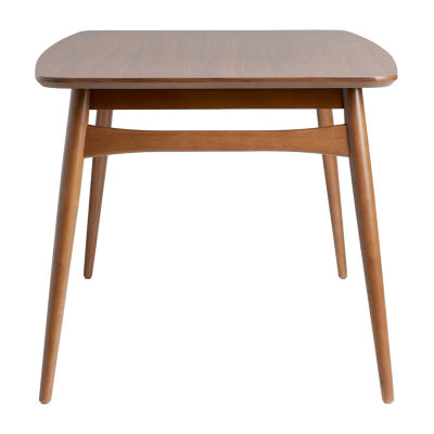 Rectangular Wood-Top Dining Table