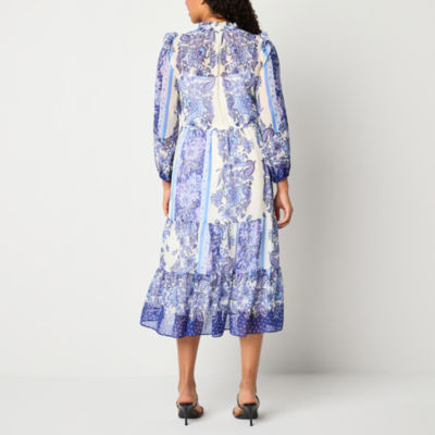 Maia Long Sleeve Midi Fit + Flare Dress