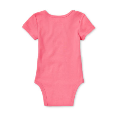 Okie Dokie Baby Girls Crew Neck Short Sleeve Bodysuit