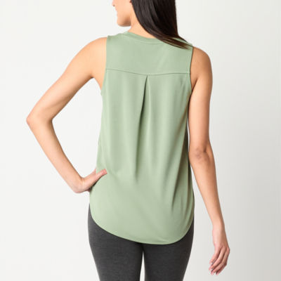 Stylus Womens Crew Neck Sleeveless Tank Top