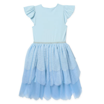 Disney Collection Little & Big Girls Short Sleeve Frozen Tutu Dress