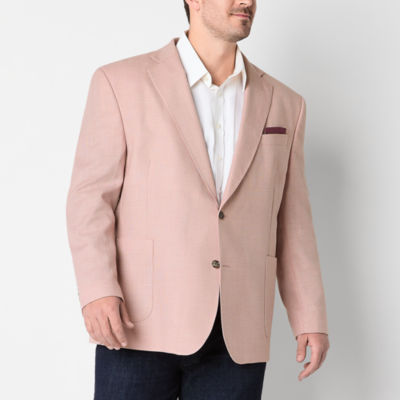 Stafford Linen Cotton Mens Classic Fit Sport Coat, Color Orchid Geo JCPenney