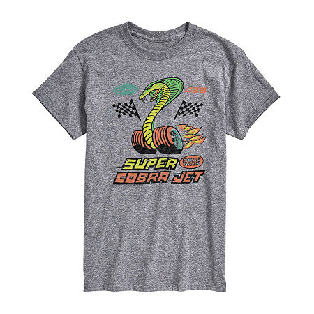 Mens Short Sleeve Cobra Graphic T-Shirt, Small, Gray