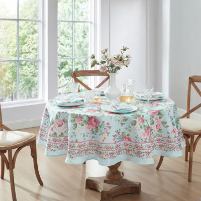 Elrene Home Fashions Vintage Floral Garden Round Tablecloth