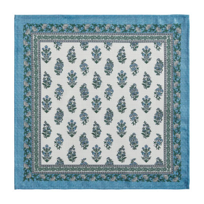 Elrene Home Fashions Tropez Block Print Stain & Water Resistant Indoor/Outdoor 4-pc. Napkins