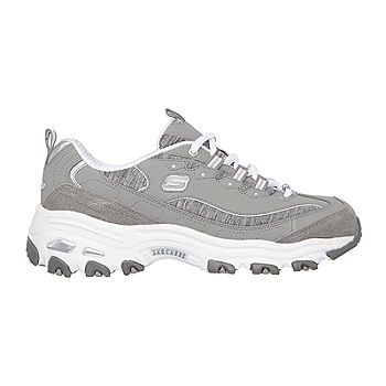 Skechers Me Time Womens Walking Shoes Wide Width, Color: Gray White - JCPenney