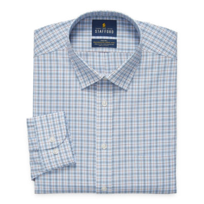 jcp stafford dress shirts Stafford Sweat Repel Advanced Performance Men's Regular Fit Stretch Fabric Wrinkle Free Long Sleeve Dress Shirt, 16-16.5 32-33, Pink