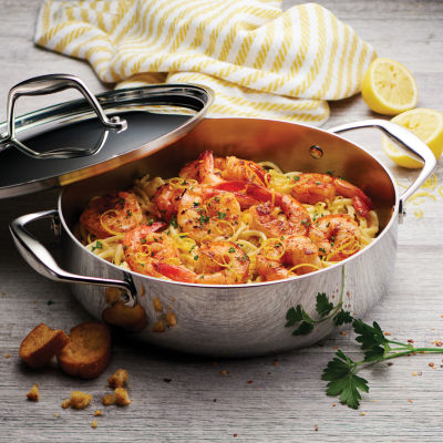 Gourmet Tri-Ply Clad Stainless Steel Roaster with Rack - Thumbnail 4