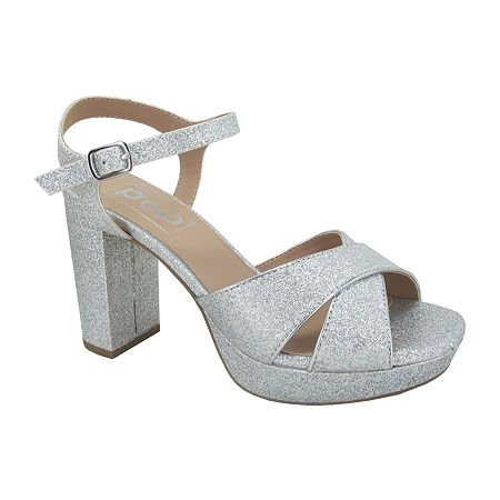 Vintage Shoes in Pictures | Shop Vintage Style Shoes Pop Womens Delighted Heeled Sandals 11 Medium Silver $29.99 AT vintagedancer.com